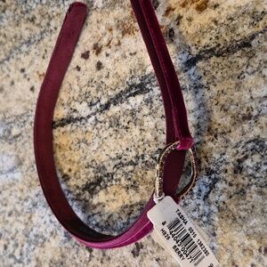 TASHA Velvet Headband With Jewel Berry Gold NWT